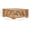 vidaXL Table et repose-pied de jardin coussin gris fonc&eacute; Bois de teck
