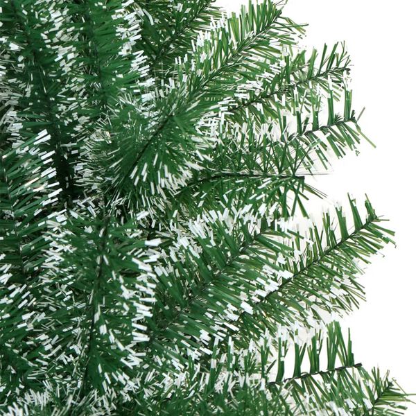 vidaXL Sapin de No&euml;l artificiel avec neige floqu&eacute;e vert 210 cm