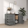 vidaXL Buffet HAMAR Gris foncé 113x40x80 cm Bois massif de pin