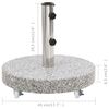 vidaXL Socle de parasol Granite 30 kg Rond Gris