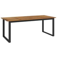 vidaXL Table de jardin et pieds en forme de U 200x90x75 cm bois acacia