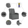 vidaXL Fauteuil inclinable de massage gris fonc&eacute; tissu