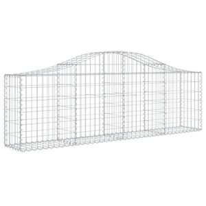 vidaXL Panier de gabions arqu&eacute; 200x30x60/80 cm Fer galvanis&eacute;