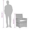 vidaXL Chaises de jardin coussins lot de 2 noir r&eacute;sine tress&eacute;e et bois