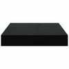 vidaXL &Eacute;tag&egrave;re murale flottante 2 pcs Noir brillant 23x23,5x3,8 cm MDF