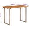 vidaXL Table à dîner 110x50x76 cm Bois d'acacia solide