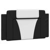 vidaXL Coussin de t&ecirc;te de lit Viana noir et blanc 100 cm similicuir