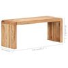 vidaXL Banc 110x38x46 cm Bois solide d'acacia