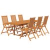 vidaXL Ensemble &agrave; manger de jardin 7 pcs Bois d'acacia massif 160-240 cm