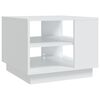 vidaXL Table basse blanc 55x55x43 cm bois d'ing&eacute;nierie