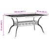 vidaXL Table de jardin blanc 150x90x72 cm aluminium coul&eacute;