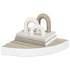 vidaXL &Eacute;tag&egrave;re d'angle murale Ch&ecirc;ne et blanc 25x25x3,8 cm MDF