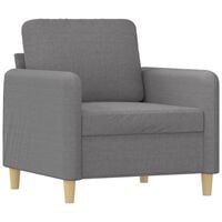 vidaXL Fauteuil Gris clair 60 cm Tissu