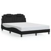 vidaXL Cadre de lit Viana avec LED sans matelas noir 137x190 cm