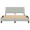 vidaXL Cadre de lit sans matelas Hanko gris clair 137x190 cm velours