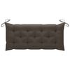 vidaXL Banc de jardin pliable avec coussin 118 cm Bambou