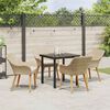 vidaXL Ensemble de salle à manger pour jardin 5 pcs Beige polyrotin