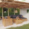 vidaXL Salon de jardin 6 pcs avec coussins Bois de teck solide