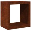 VidaXL &Eacute;tag&egrave;re &agrave; bois 60x40x60 cm acier r&eacute;sistant aux intemp&eacute;ries