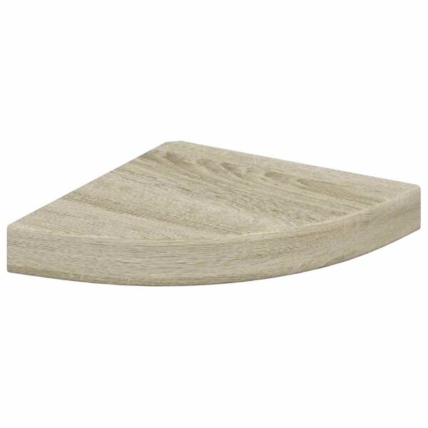 vidaXL &Eacute;tag&egrave;re d'angle flottante ch&ecirc;ne 25x25x3,8 cm MDF
