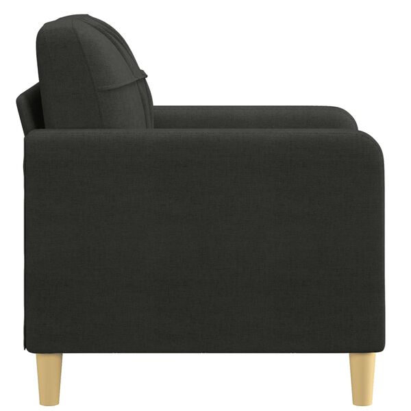 vidaXL Fauteuil Noir 60 cm Tissu