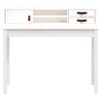 vidaXL Bureau Blanc 110x50x93 cm Bois massif de pin