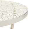 vidaXL Table de bistro Style vintage Ronde M&eacute;tal 40x70 cm Blanc