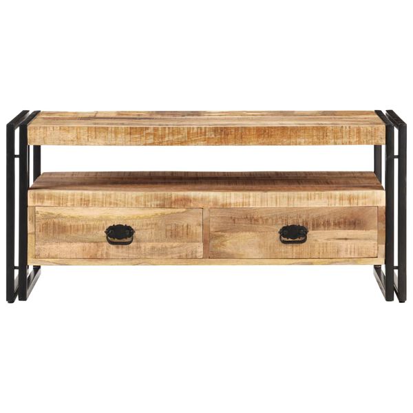 vidaXL Table basse 100x55x45 cm Bois de manguier brut