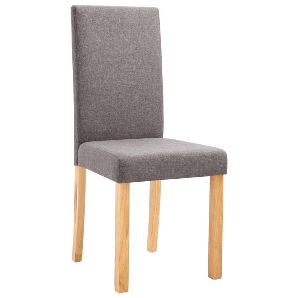 vidaXL Chaises à manger lot de 2 taupe tissu