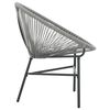 vidaXL Chaise de jardin sous forme de lune R&eacute;sine tress&eacute;e Gris