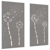 vidaXL D&eacute;corations murales de jardin 2pcs 105x55 cm design de fleur
