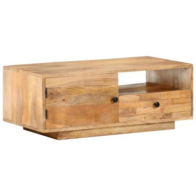 vidaXL Table basse 90x50x35 cm Bois solide de manguier