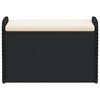 vidaXL Banc de rangement avec coussin noir 80x51x52 cm résine tressée