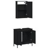 vidaXL Ensemble de meubles salle de bain 2 pcs noir bois d'ing&eacute;nierie