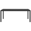 vidaXL Table de jardin Noir 185 x 90 x 74 cm Aluminium et WPC