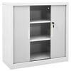 vidaXL Armoire &agrave; portes coulissantes Gris 90x40x90 cm Acier
