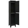 vidaXL Armoire &agrave; casiers Noir 38x45x180 cm Acier