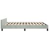 vidaXL Cadre de lit sans matelas gris clair velours