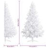 vidaXL Demi-arbre de No&euml;l artificiel pr&eacute;-&eacute;clair&eacute; et boules blanc 180cm
