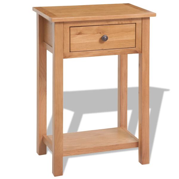 vidaXL Table console 50 x 32 x 75 cm Bois de ch&ecirc;ne massif