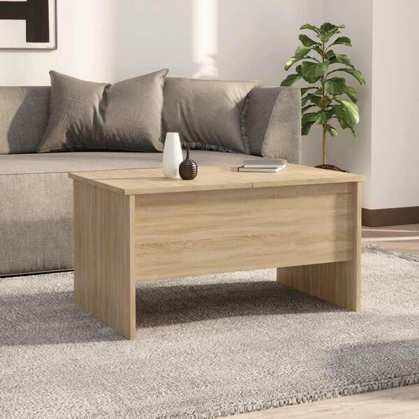vidaXL Table basse chêne sonoma 80x50x42,5 cm bois d'ingénierie