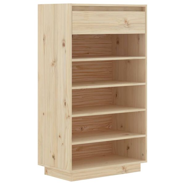 vidaXL Armoire &agrave; chaussures 60x34x105 cm Bois de pin massif