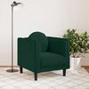 vidaXL Fauteuil avec coussin vert fonc&eacute; velours
