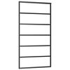 vidaXL Porte coulissante Verre ESG et aluminium 102x205 cm Noir