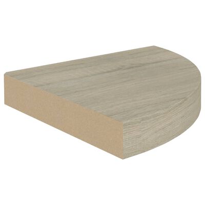 vidaXL Étagères d'angle flottantes 4 pcs chêne 25x25x3,8 cm MDF