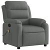 vidaXL Fauteuil de massage inclinable gris fonc&eacute; tissu