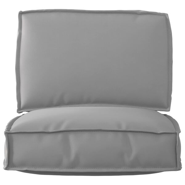 vidaXL Set de coussins de palette 2 pcs Gris Tissu Oxford
