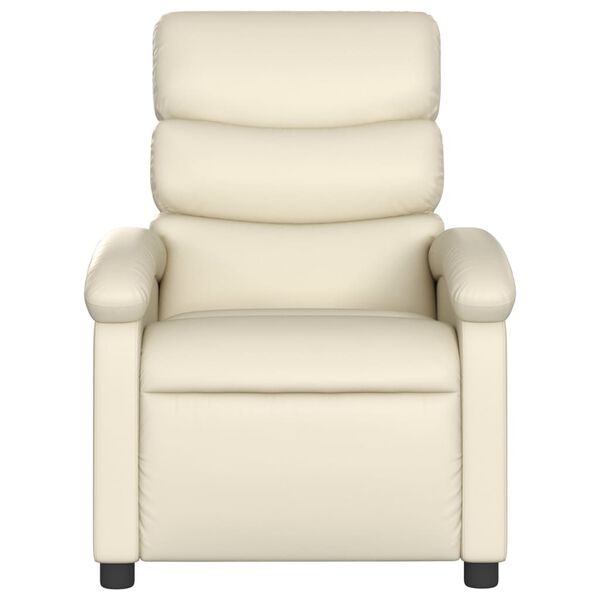 vidaXL Fauteuil inclinable en similicuir crème