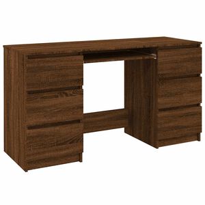 vidaXL Bureau Ch&ecirc;ne marron 140x50x77 cm Bois d'ing&eacute;nierie