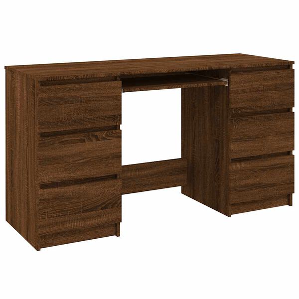 vidaXL Bureau Ch&ecirc;ne marron 140x50x77 cm Bois d'ing&eacute;nierie